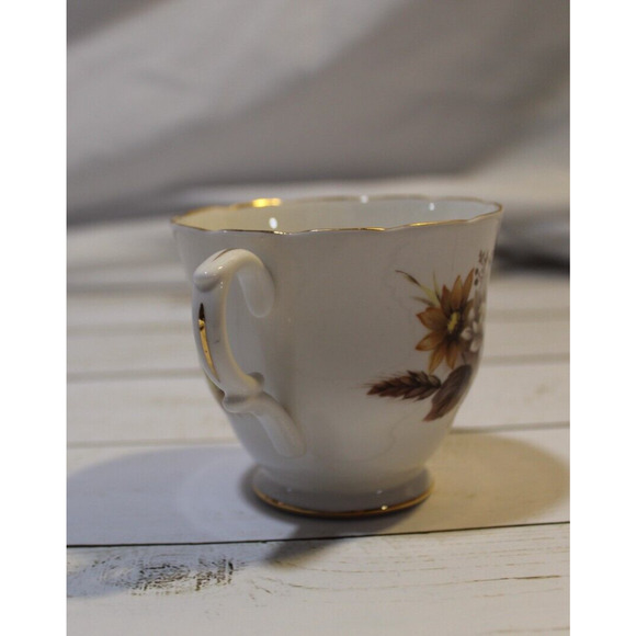 Crown Staffordshire England Fine Bone China Teacup & Saucer by Duchess Sunflower - Picture 11 of 11